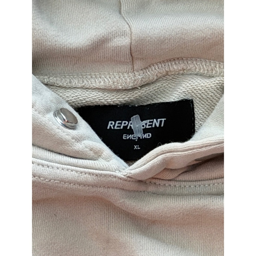 Represent Thoroughbred Doberman Hoodie Sand Cream Mens XL Sweatshirt SS22 - Picture 2 of 3